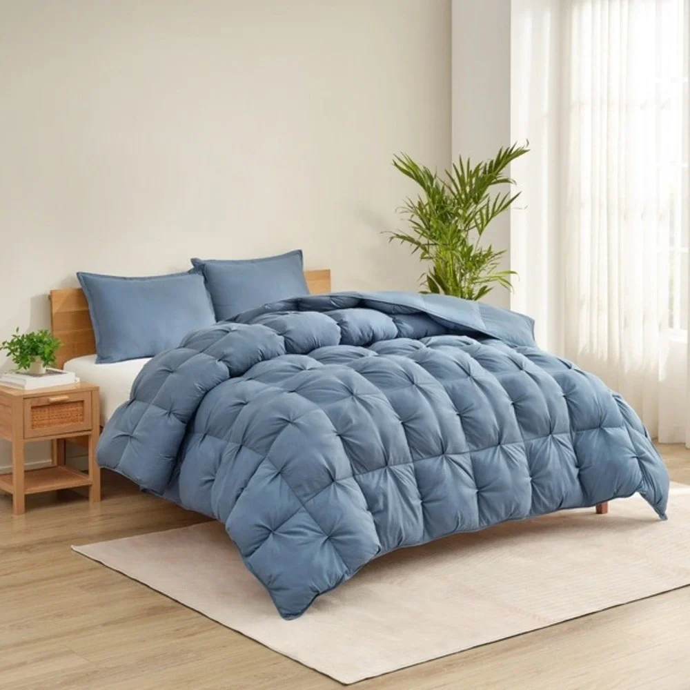 Casual Living Queen 3pc Zuri Mega Puff Queen Comforter Set Cornflower Blue